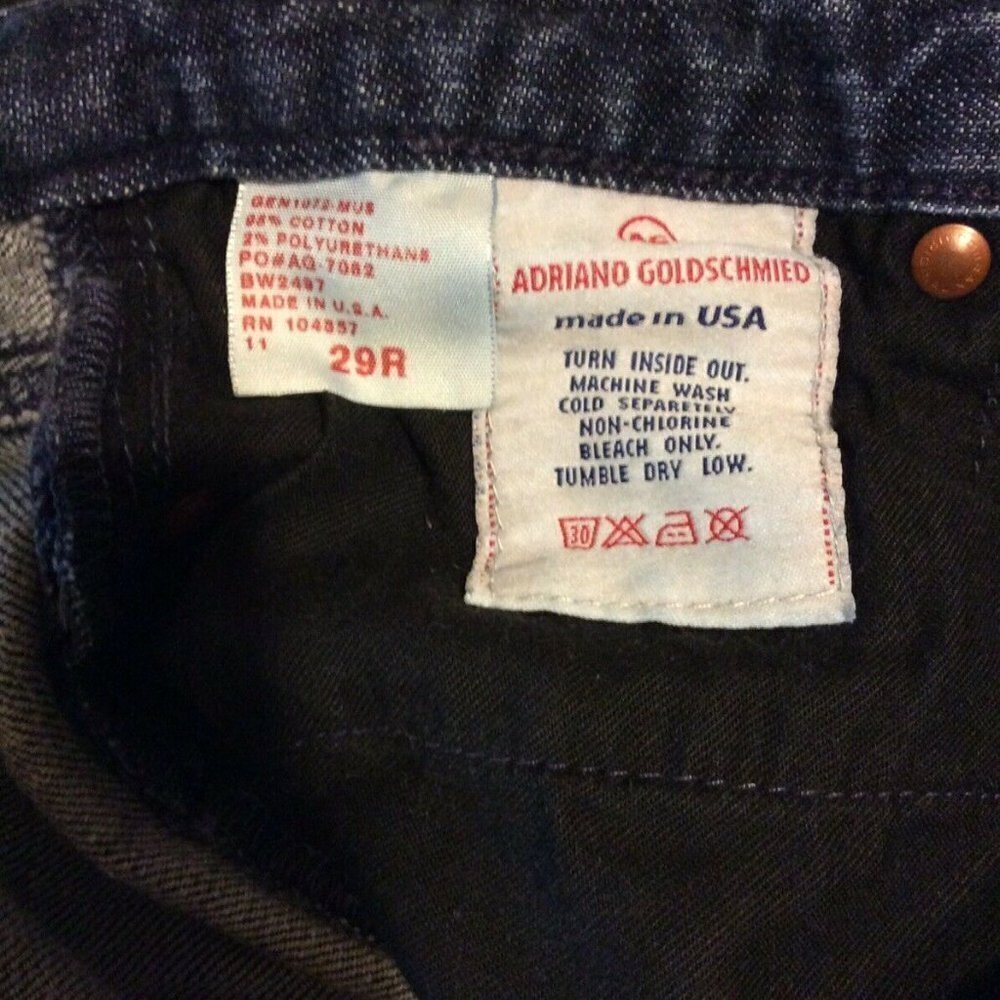 AG ADRIANO GOLDSCHMIED THE CLUB JEANS SZ 29R - Picture 9 of 11